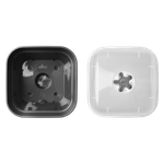 green basics growpot square allin1 35cm living black